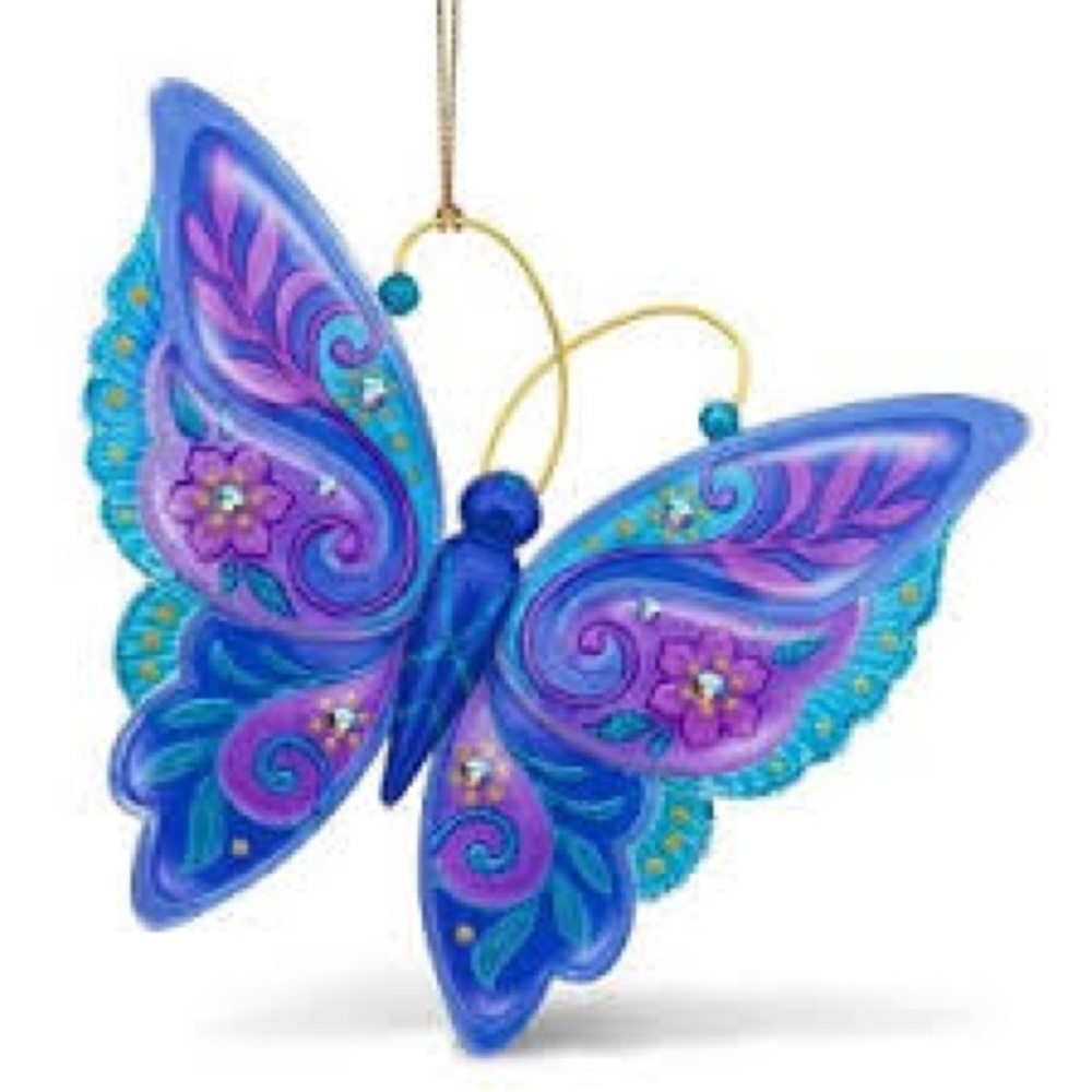 2017 Brilliant Butterflies #1 HALLMARK KEEPSAKE ORNAMENT QX9432 Rare 1st